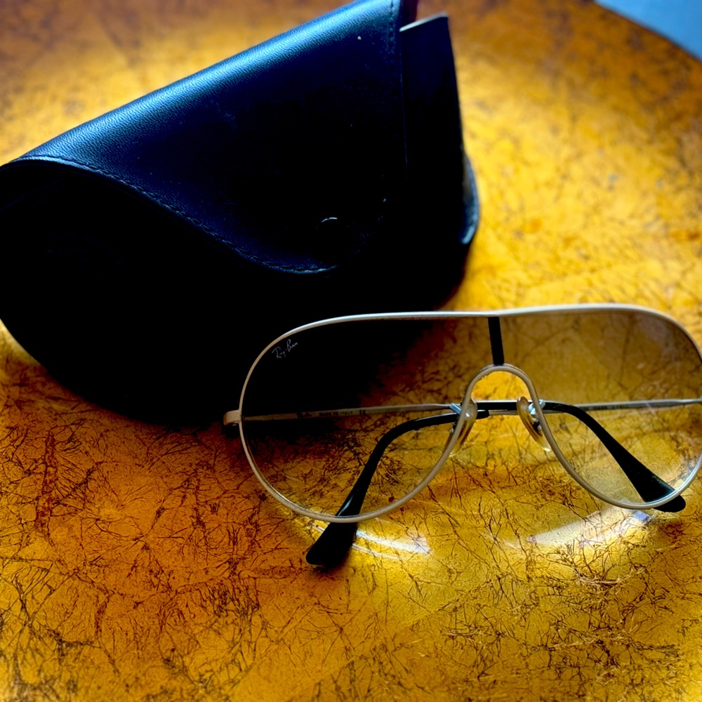 Authentic Vintage Blanco Aviator Ray Bans with original case Made in Italy